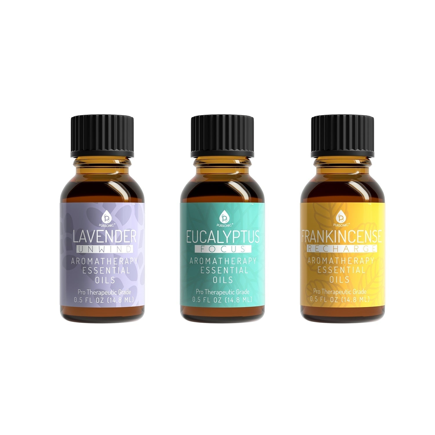 Pursonic Aromatherapy Diffuser & Essential Oil Set - Ultrasonic Top 3 Oils - The Kings Place